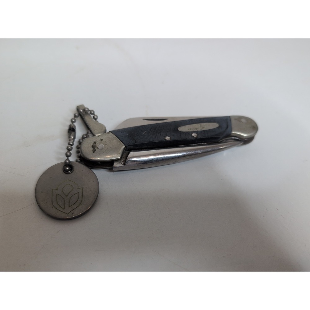 Buck 315 Yachtsman Black Plastic Pocketknife Stainless Sheepsfoot 2-Blade 1984
